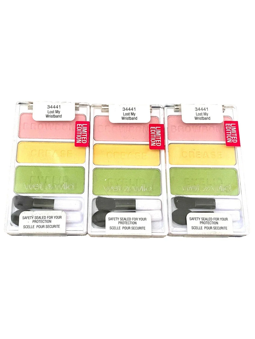 Lot of 3: NEW Wet n Wild Color Icon Eye Shadow Trio 34441 Lost My Wristband